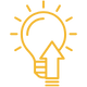 Lightbulb with an arrow pointing up 